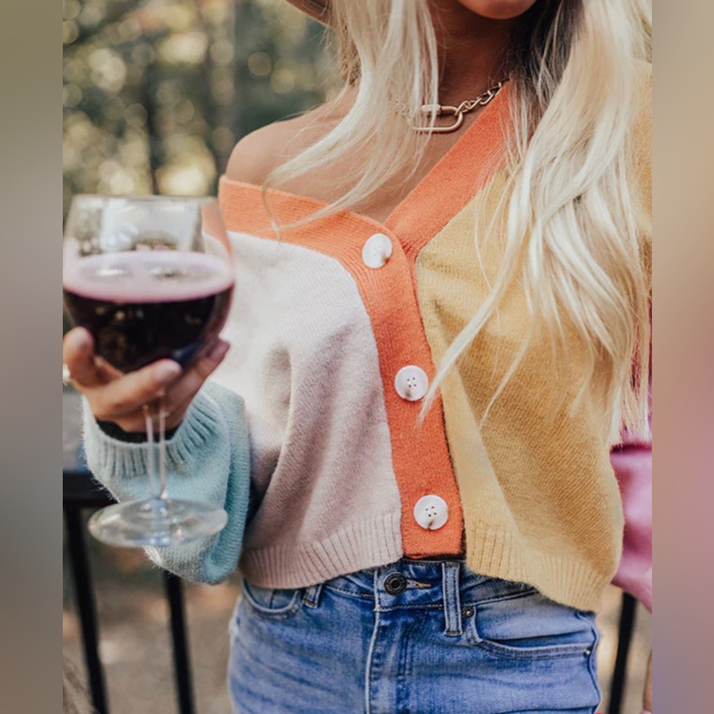Bibi Color Block Cardigan - Picture 3 of 6